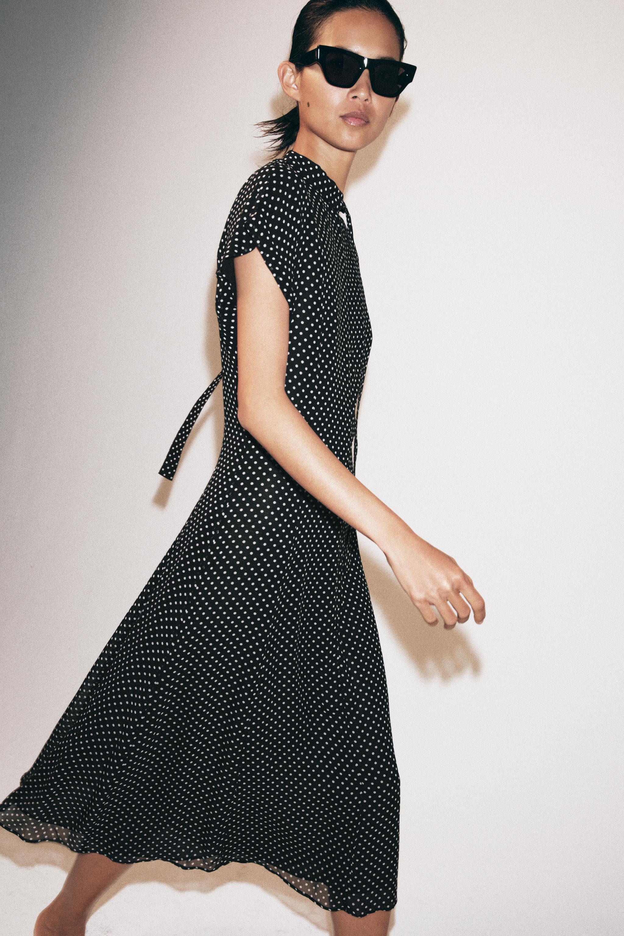 ZW COLLECTION POLKA DOT MIDI DRESS